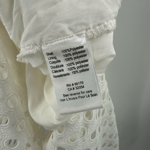 VINEET BAHL Anthropologie Dress SZ Petite Medium NWT Eyelet Halter Bridal White - Picture 15 of 16